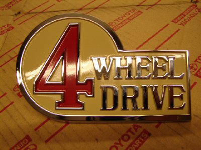 Badge- 4WD, rear 1/4 panel, FJ40 Badge- 4WD, rear 1/4 panel, FJ40